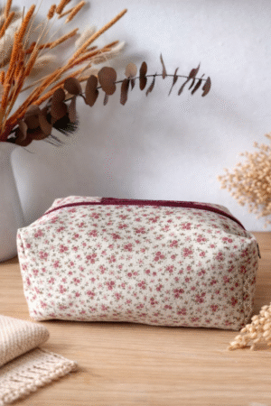 trousse de toilette skull avec rose