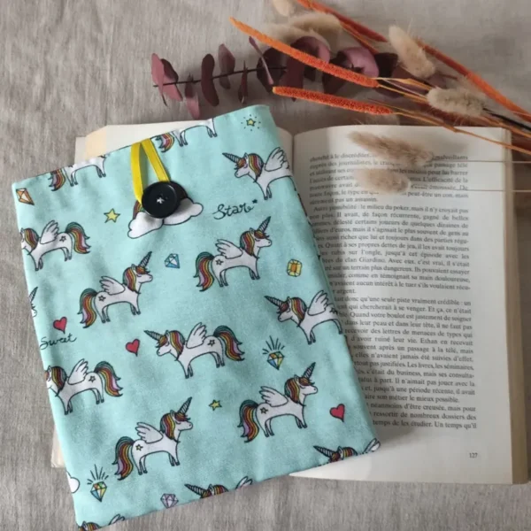 pochette à livre licorne