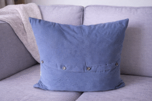 Coussin chat bleu