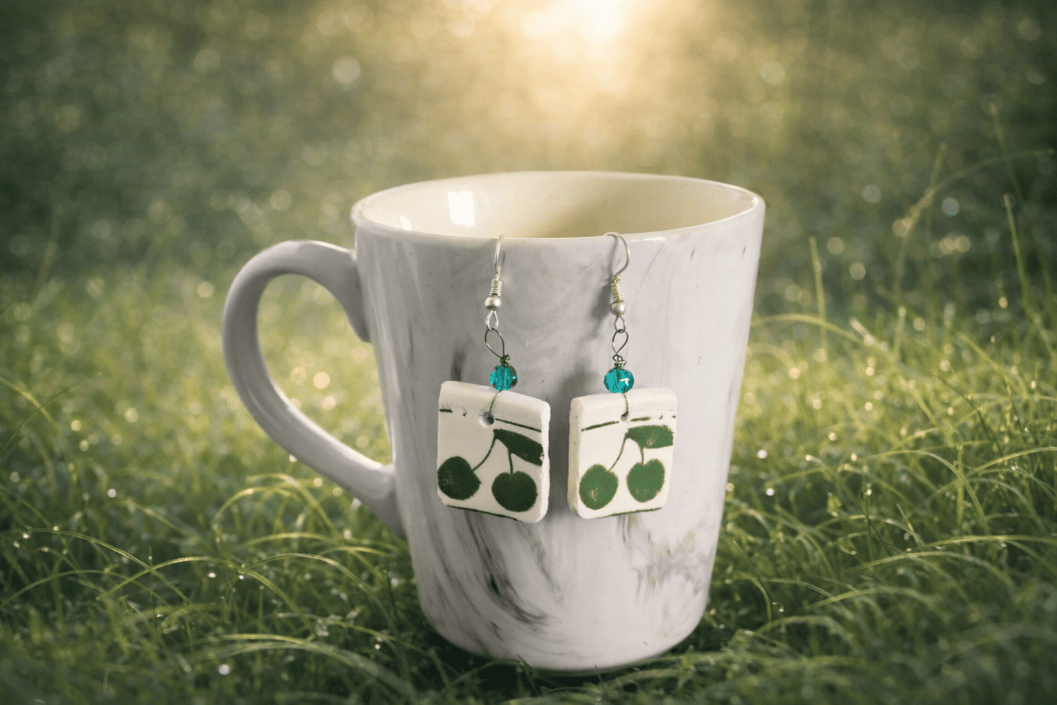 boucles d'oreilles cerises